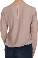 Pink Lace See Through Long Sleeve Blouse 2