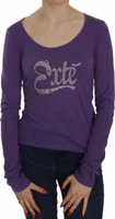 Purple Crystal Embellished Long Sleeve Casual Top 5