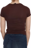 Brown Hearts Short Sleeve Casual T-shirt Top 2