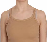 Beige Sleeveless Spaghetti Strap Tank Blouse 4