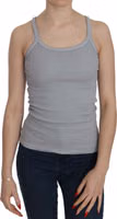 Light Grey Sleeveless Spaghetti Strap Blouse 1