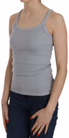 Light Grey Sleeveless Spaghetti Strap Blouse 3