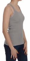 Grey Sleeveless Spaghetti Strap Shirt 1
