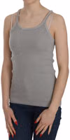 Grey Sleeveless Spaghetti Strap Shirt 2