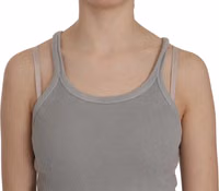 Grey Sleeveless Spaghetti Strap Shirt 4
