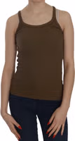 Brown Sleeveless Spaghetti Strap Blouse Top 5