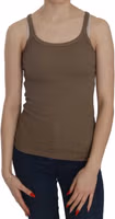 Brown Sleeveless Spaghetti Strap Top 4