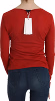 Red Crystal Embellished Long Sleeve Blouse 3