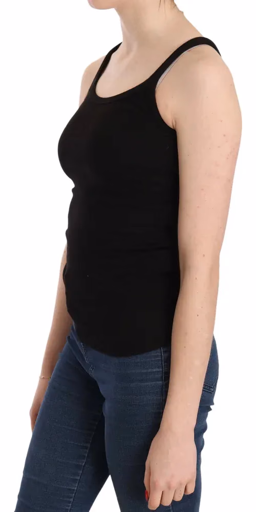 Black Sleeveless Spaghetti Strap Blouse