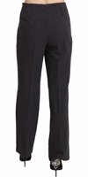 Black Striped Cotton Sretch Dress Trousers Pants 4