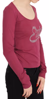 Pink Exte Crystal Embellished Long Sleeve Top 1