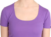 Purple 100% Polyester Short Sleeve Top  Blouse 3