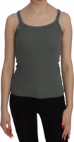 Green Spaghetti Strap Slim Fit Casual Tank Top Blouse 3