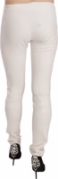 White Mid Waist Skinny Dress Trousers Pants 2