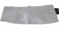 Gray Men Waist Belt 100% Silk Cummerbund 3