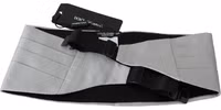 Gray Men Waist Belt 100% Silk Cummerbund 4