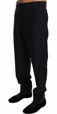 Black Dress Formal Trouser Men Wool Pants