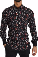 Black Musical Instrument Slim fit Shirt 1