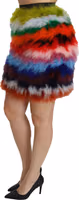 Red Blue High Waist Mini Feather Skirt 3