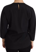 Black #dgfamily Top T-shirt Silk Blouse 3