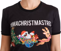 Black #ImAChristmasTree Crewneck Top T-shirt 5
