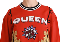 Red Queen Sequined Love Pullover Sweater 5