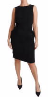 Black Sheath Stretch Formal Dress 1