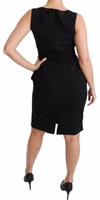 Black Sheath Stretch Formal Dress 4