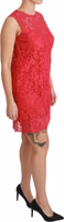 Pink Floral Lace Shift Gown Mini Dress 2