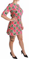 Pink Silk Cup Cake Shift Stretch Dress 2