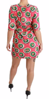 Pink Silk Cup Cake Shift Stretch Dress 4