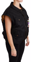 Black Queen Crown Sequined Bomber Jacket 5