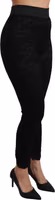 Black Lace Skinny High Waist Cotton Pants 3