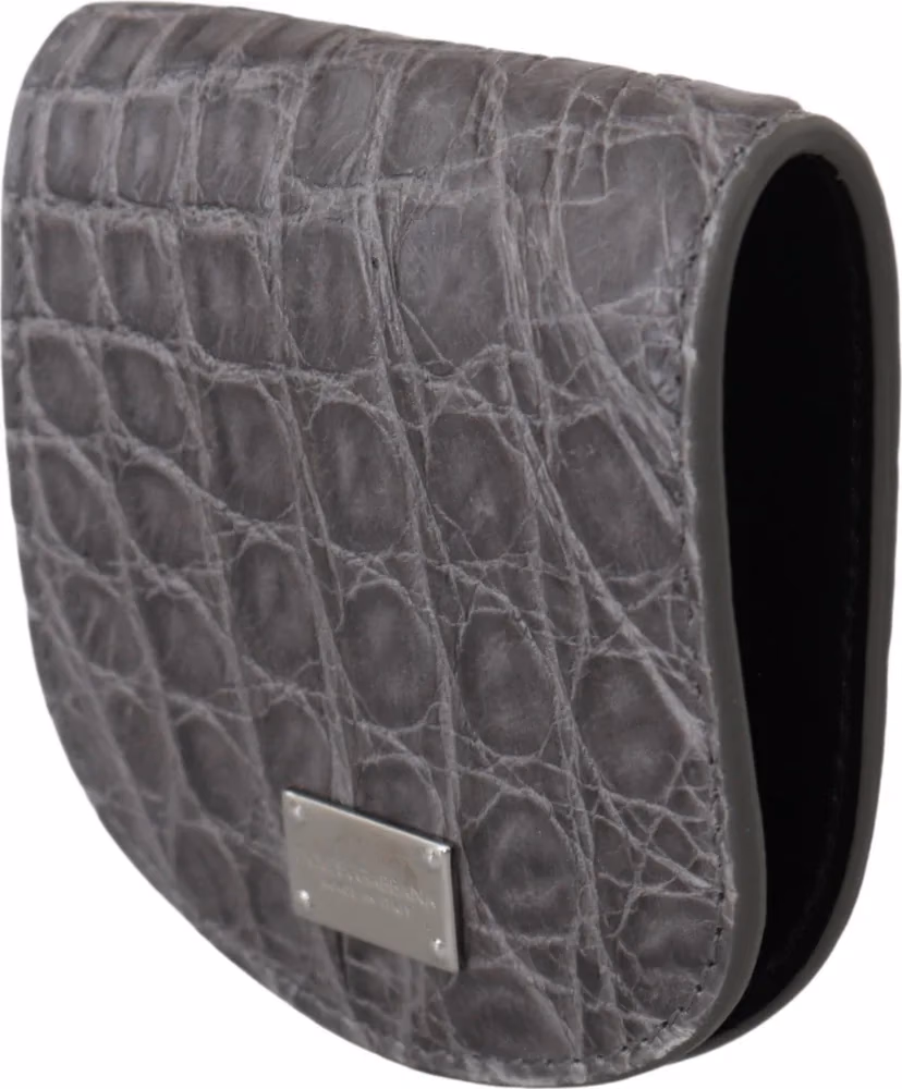 Gray Exotic Skin Condom Case Holder Pocket Wallet