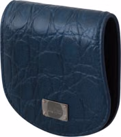 Blue Leather Holder Pocket Condom Case 2