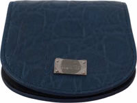 Blue Leather Holder Pocket Condom Case 4