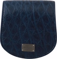 Blue Holder Pocket Wallet Blue Exotic Skin Condom Case 5
