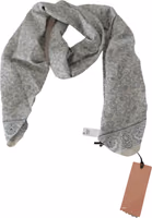 Cotton Beige Blue Fantasy Print Scarf 2
