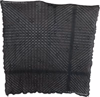 Black Gray Viscose Foulard Branded Scarf 4