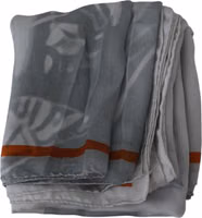 Gray Red Silk Shawl Foulard Wrap Scarf 5