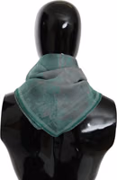 Green Silk Shawl Foulard Wrap Scarf 1
