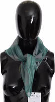 Green Silk Shawl Foulard Wrap Scarf 4