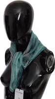 Green Silk Shawl Foulard Wrap Scarf 5