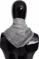 Gray Silk Shawl Foulard Wrap Scarf 1