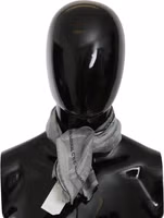 Gray Silk Shawl Foulard Wrap Scarf 2