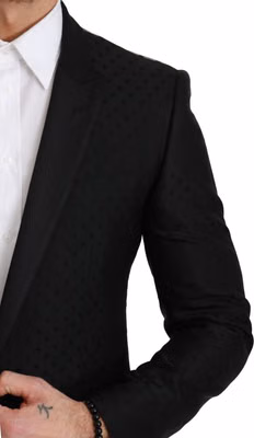 Black Slim Fit Coat Jacket MARTINI Blazer