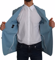 Blue Slim Fit Coat Jacket MARTINI Blazer 5