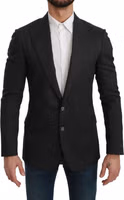 Gray NAPOLI Slim Fit Jacket Wool Blazer 1