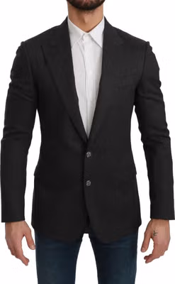 Gray NAPOLI Slim Fit Jacket Wool Blazer