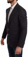Gray NAPOLI Slim Fit Jacket Wool Blazer 2